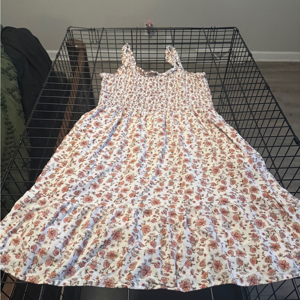 Maurices Pink Floral Midi Dress